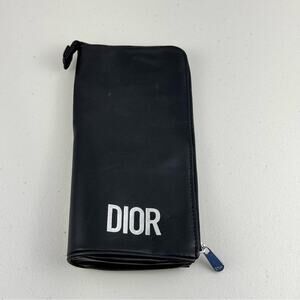 Dior Beauty CD Black Cosmetic Makeup Brush Travel Bag Sleek Minimalist Design